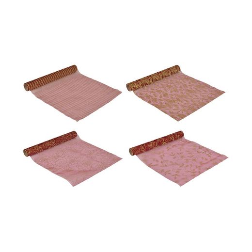 corredor de mesa de organza 4 modelos vermelhos sortidos 35x200cm