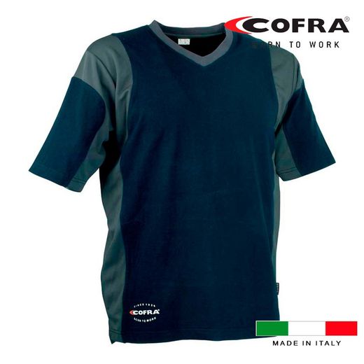 Camiseta Java Azul Marinho / Cinza Escuro Cofra Tamanho S