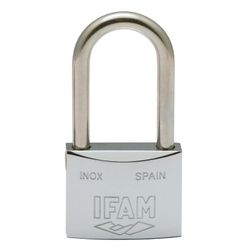 Candado Inox 40al. Inoxidable. 40mm. Con 2 Llaves. Arco Largo. Ifam
