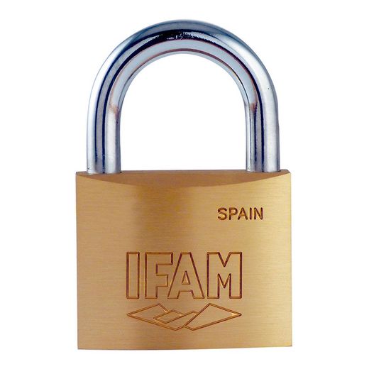 Cadeado K30. Latão. 30mm. Com 2 Chaves. Arco normal. Ifam