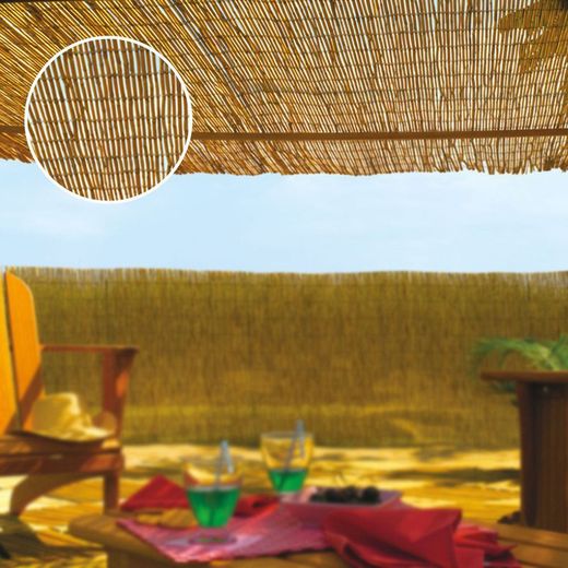 Cerca de bambu natural ø aprox. Medidas de 2 - 4mm: 1x5mts