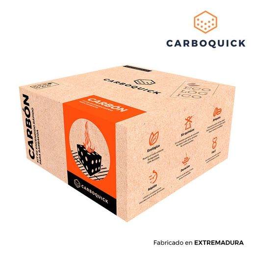 Carboquick 1,6 kg de carbono para churrasco 25x25x13cm