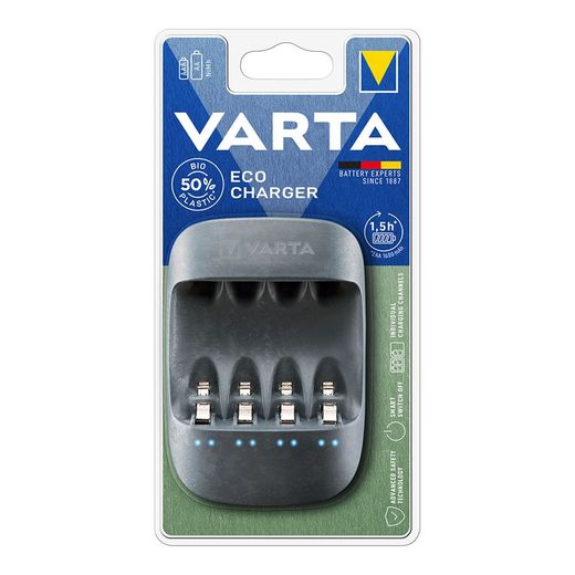 Carregador Varta Eco Charger para baterias AA e AAA sem baterias