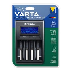 Varta Lcd Dual Tech Chargeur pour batteries Li-Ion et Ni-Mh sans batteries 100/240v