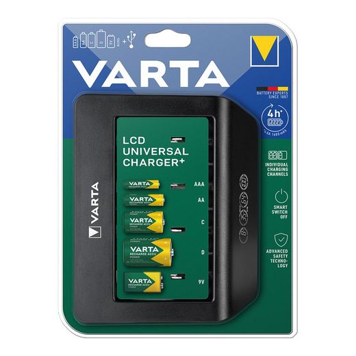 Varta Lcd Multi Carregador+Sem Baterias 1600ma 100/220v 4h Universal