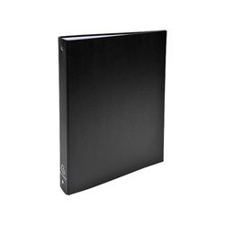 Pasta de 4 argolas 30mm redonda Dina4 forrada preta