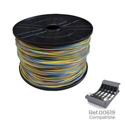 Carretel de Cabo 3 Cabos*1,5mm 400m de cada Cabo, Total 1200m (Azul, Marrom e Terra) (Bobina Grande Ø400x200mm)