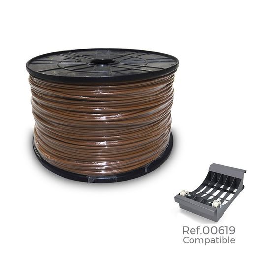 Enrouleur de Câble Flexible 2,5mm Marron 800m (Grande Bobine Ø400x200mm)