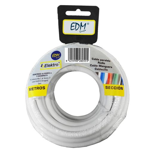 Mangueira tubular do carretel 2x1mm branco 20mts