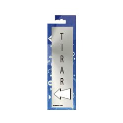 Placa Informativa "Throw" (Adesivo Inox 0,8mm) 5x20cm