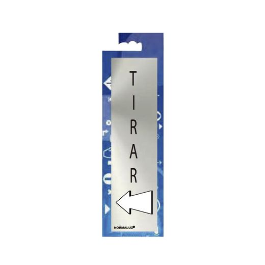 Placa Informativa "Throw" (Adesivo Inox 0,8mm) 5x20cm