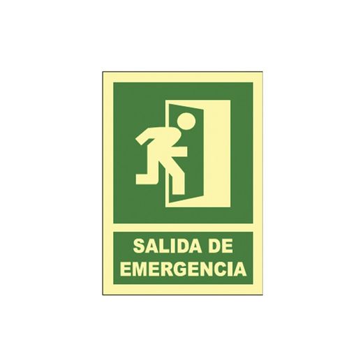 Cartaz de sinal de saída de emergência (direita) fotolum a4-b