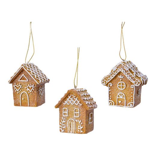 Maison en polyrésine 3 maisons design assorties 7cm