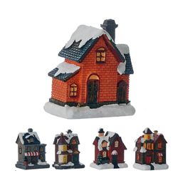 Modèles assortis de maisons de Noël à piles
