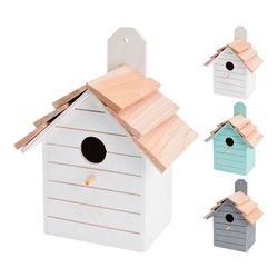 Maison des oiseaux. Fabriqué en bois. Couleurs assorties 16x11x22cm