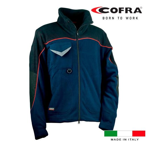 Jaqueta Rider Fleece Azul Marinho Preto Cofra Tamanho L