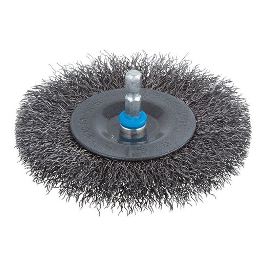 Grande brosse à disque en fil d'acier. Hexagonal Ø 100x10mm 2102000 Wolfcraft