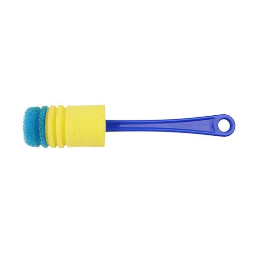 Escova Limpa Garrafas 31cm Azul/Amarelo Fackelmann
