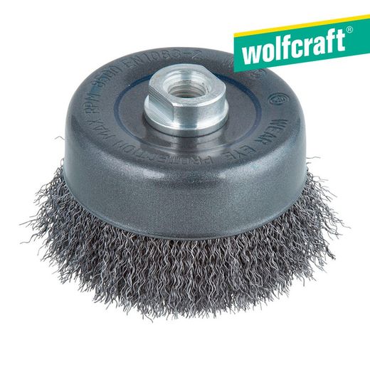 Escova de metal, formato de copo, linha trançada M 14 2151000 Wolfcraft