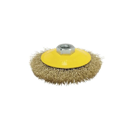 Brosse plate ondulée avec filetage 14mm fho115