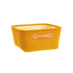 Cesto Prateleira 31x31x15cm Coleção 'Sunset' Cor Mostarda