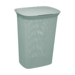 Cesto de roupa suja verde menta 57lt 61,5x46x35cm