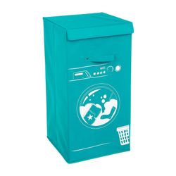 Modelo de máquina de lavar roupas de cores variadas para cesto de roupa suja