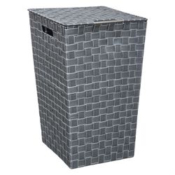 Cesto de roupa suja cinza claro 53x33x33cm