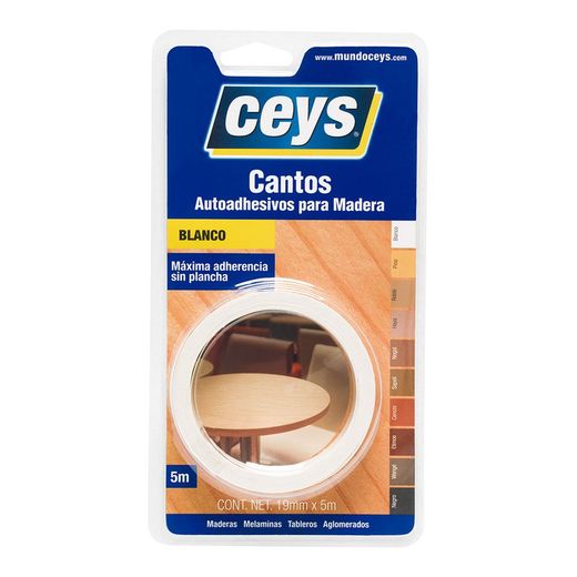 Ceys Rouleau de bord autocollant blanc 5 m 850002