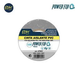 Cinta aislante 10m x19mm gris edm