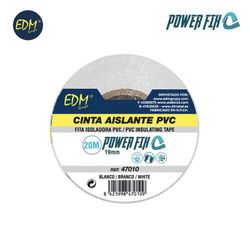 Cinta aislante 20m x19mm blanca edm