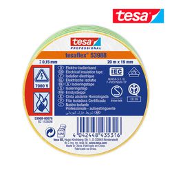 Ruban Isolant Bicolore Approuvé 20m X 19mm 53988 Tesa
