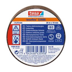 Ruban Isolant Approuvé Marron 20m X 19mm 53988 Tesa