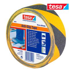 Fita Antiderrapante Preta/Amarela 15m X 50mm 60951 Tesa
