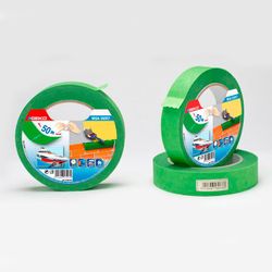 Cinta masking verde 19mmx50mts resistente uv para uso exterior