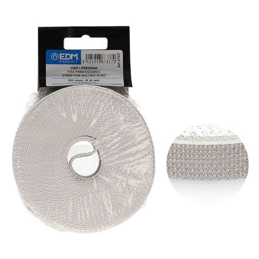Mini ruban aveugle g-8 6m gris 22mm