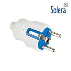 Plugue 2p+E 16a 250v Branco (Embalado Shrink) Solera 1428