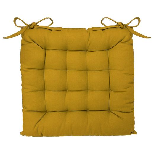 Almofada para cadeira cor mostarda 38x38cm