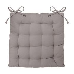 Almofada para cadeira estilo biscoito cor vison 38x38cm