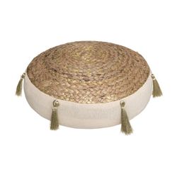 Almofada de Chão Modelo 'Jute Shine' 38x38cm