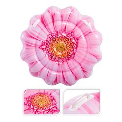 Colchão Insuflável Ø142cm Modelo Margarida Rosa. Intex