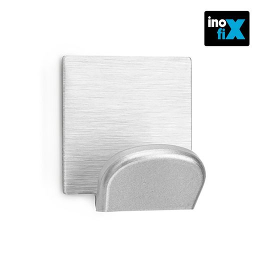 Cintre adhésif chromé avec base en acier inoxydable (blister 2 unités) inofix