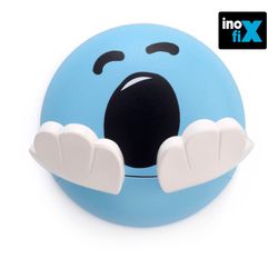 Cabide Adesivo Infantil Design Rosto Azul. Inofix