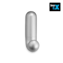 Suporte adesivo "j" cromado fosco (bolha) inofix