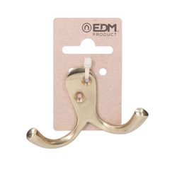 Cabide duplo de latão polido em papelão pendurado Edm