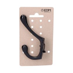 Cabide pequeno de forja preta em papelão pendurado Edm