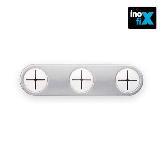 Porte-serviettes adhésif chrome mat (blister) inofix