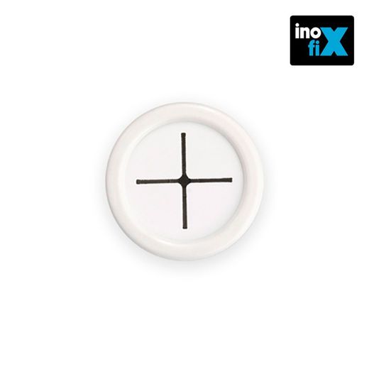Porte-serviettes de cuisine adhésif blanc rond (blister) inofix