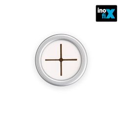 Porte-serviettes rond adhésif chrome mat (blister) inofix