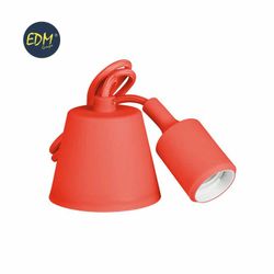 Pingente de silicone e27 60w vermelho (98,4 cm) edm